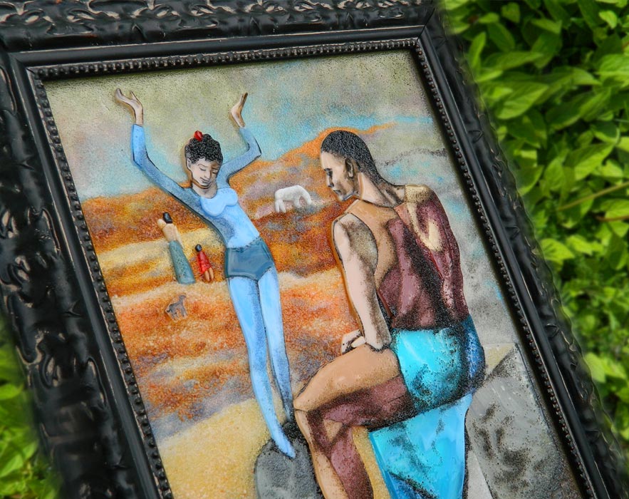 Картина из стекла репродукция Пабло Пикассо Девочка на шаре
