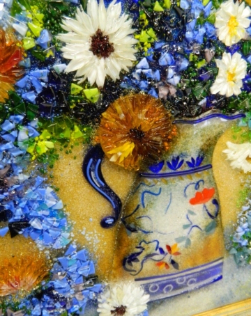 Картина из стекла «Букет летних цветов»