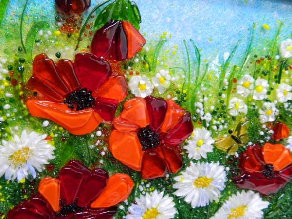 Картина из стекла «Цветочный полдень»